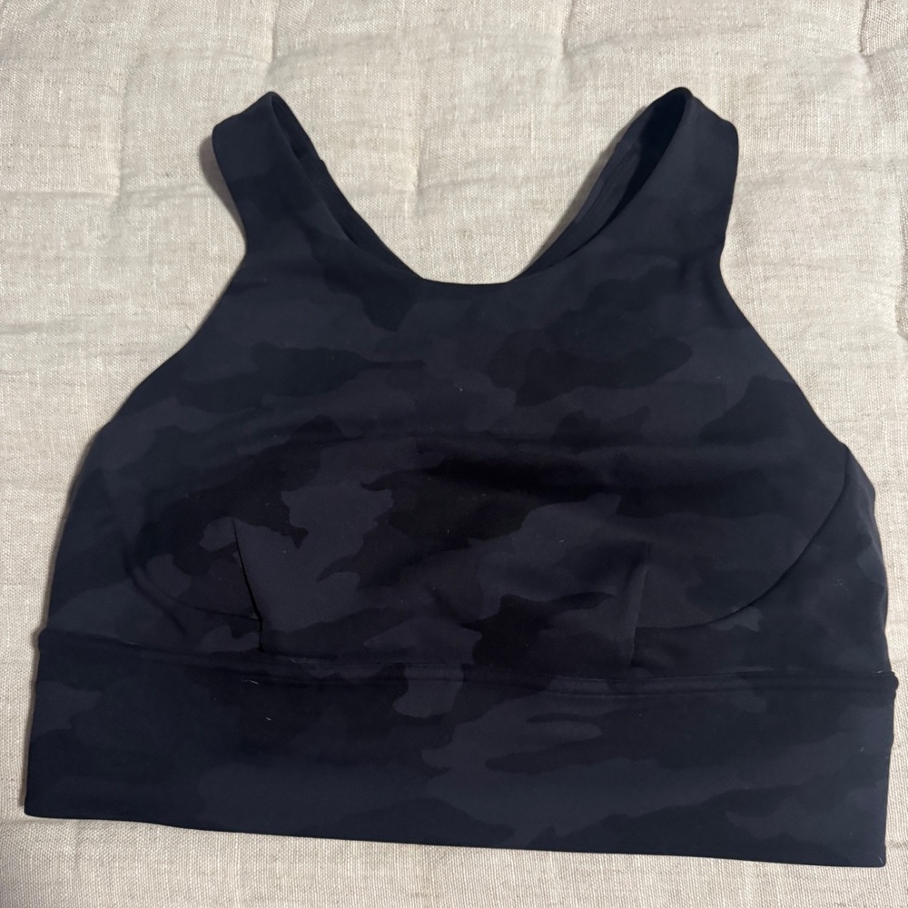Lululemon Black Camouflage Sports Bra